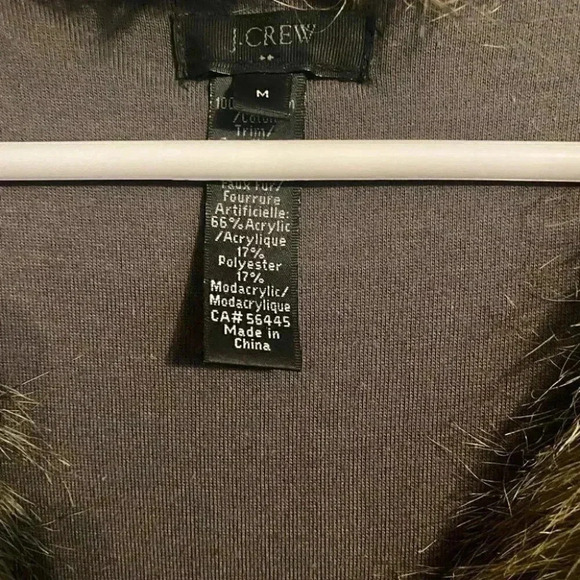 J.Crew Faux Fur Vest With Silk Wrap Belt - Picture 6 of 6